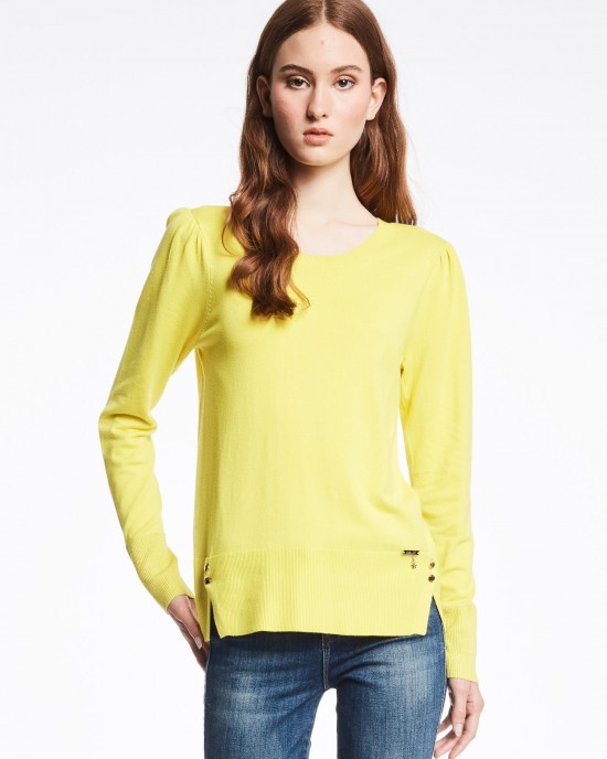 GAUDI JEANS MAGLIA GIROCOLLO M/L A SBUFFO* 121BD53006 GAUDI JEANS MAGLIA GIROCOLLO M/L A SBUFFO* 121BD53006