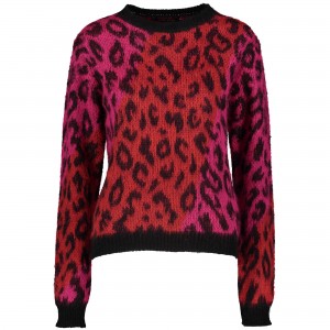 GAUDI JEANS MAGLIA GIROCOLLO M/L JACQUARD ANIMALIER* 121BD53045
