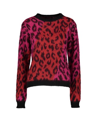 GAUDI JEANS MAGLIA GIROCOLLO M/L JACQUARD ANIMALIER* 121BD53045