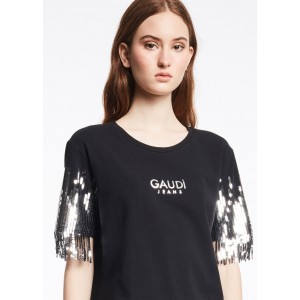 GAUDI JEANS T-SHIRT PARICOLLO  M/C* 121BD64024