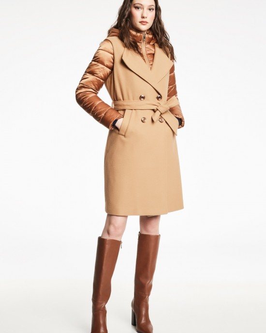 GAUDI FASHION COMPLETO: CAPPOTTO S-M + PIUMINO CON CAPPUCCIO M-L * 121FD35010 GAUDI FASHION COMPLETO: CAPPOTTO S-M + PIUMINO CON CAPPUCCIO M-L * 121FD35010